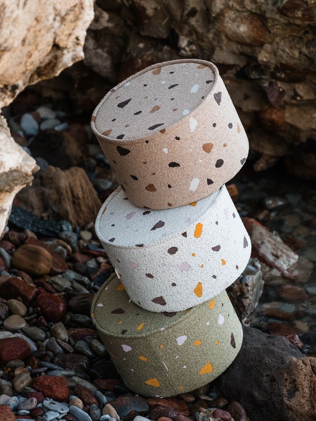 Terrazzo-Marmor-Pouf
