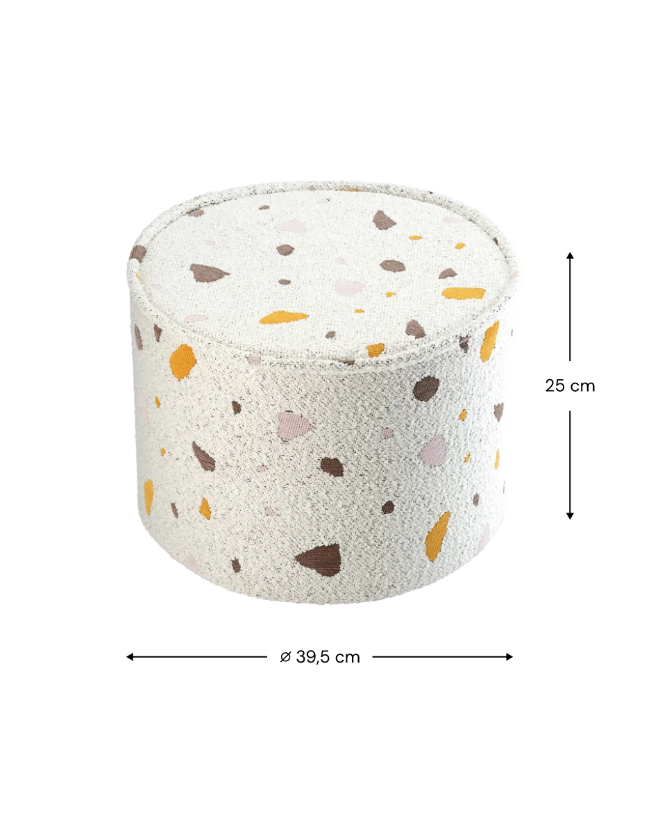 Terrazzo-Marmor-Pouf
