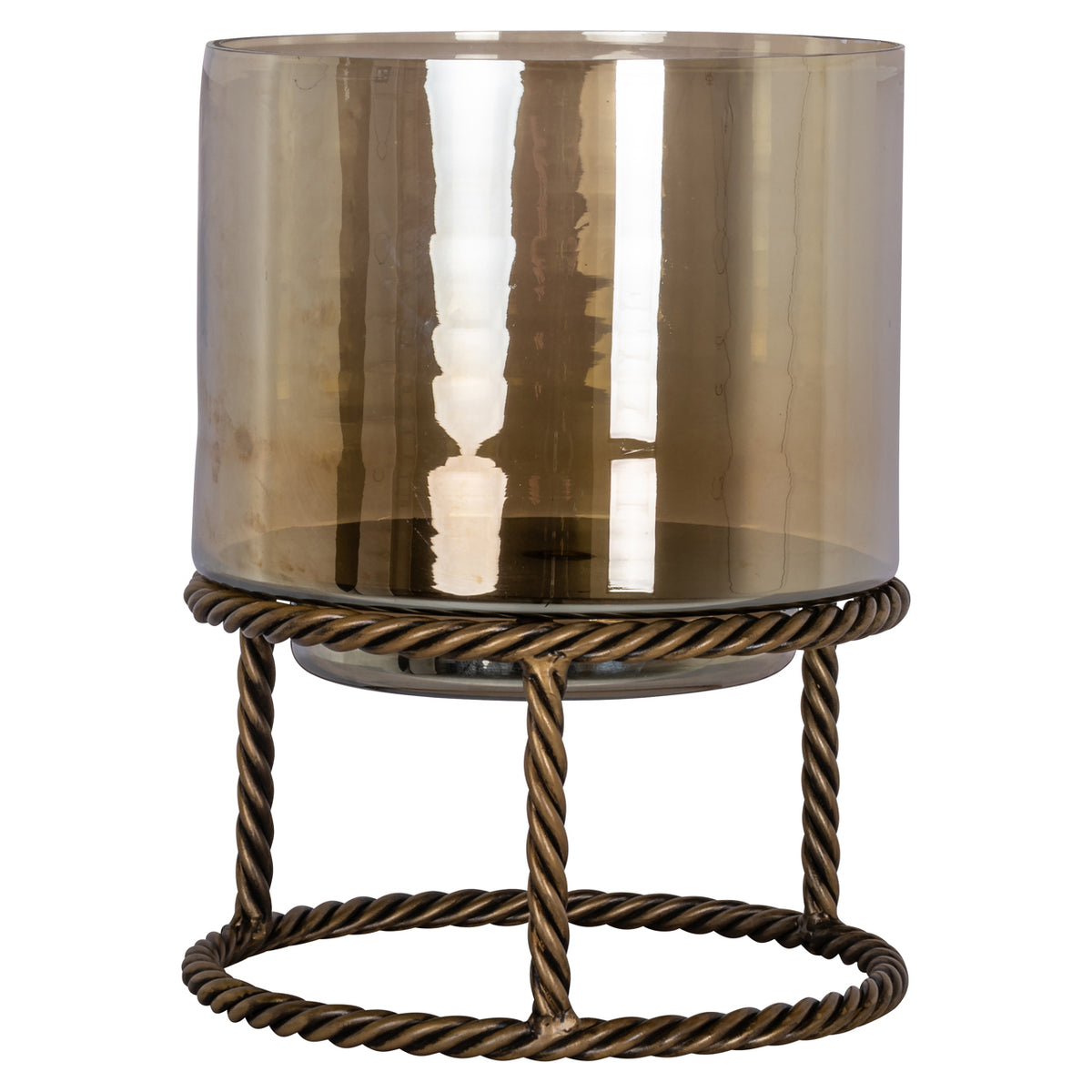 Lantern Ropia antique brass large