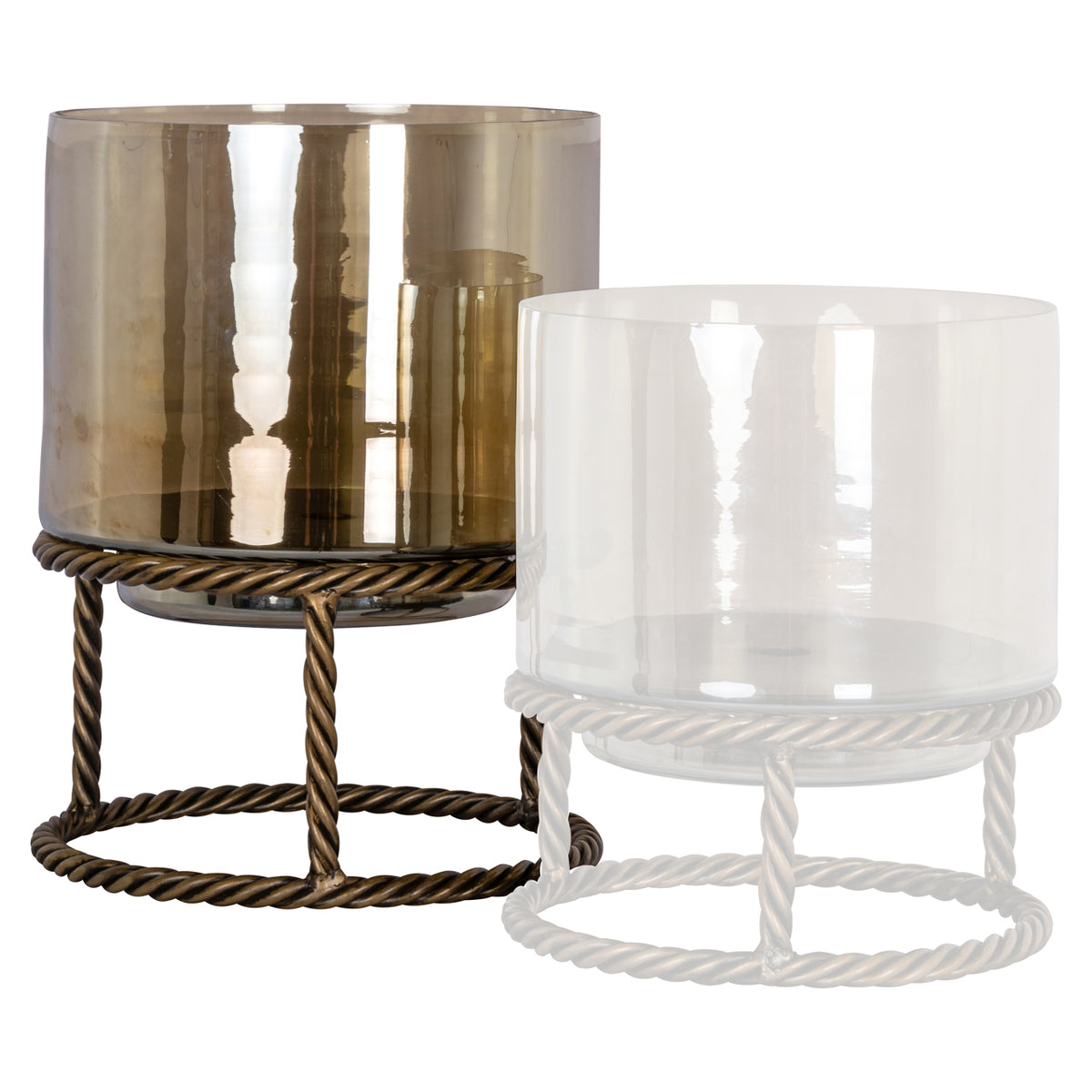 Lantern Ropia antique brass large
