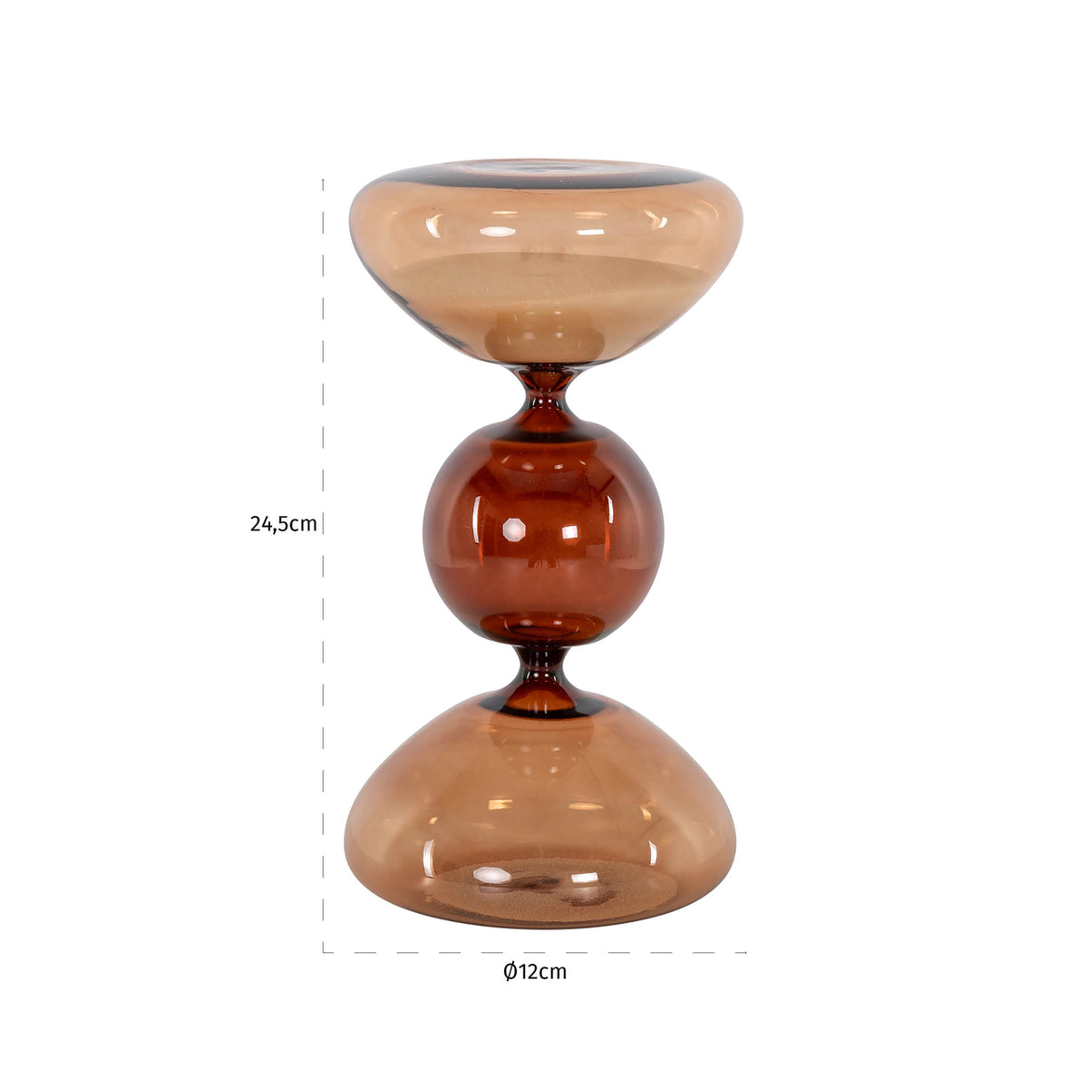Elba Decorative Object brown hourglass small