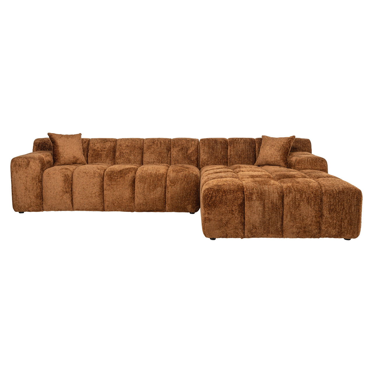 Sofa Cube Lovely Cinnamon 3-Sitzer + Lounge rechts