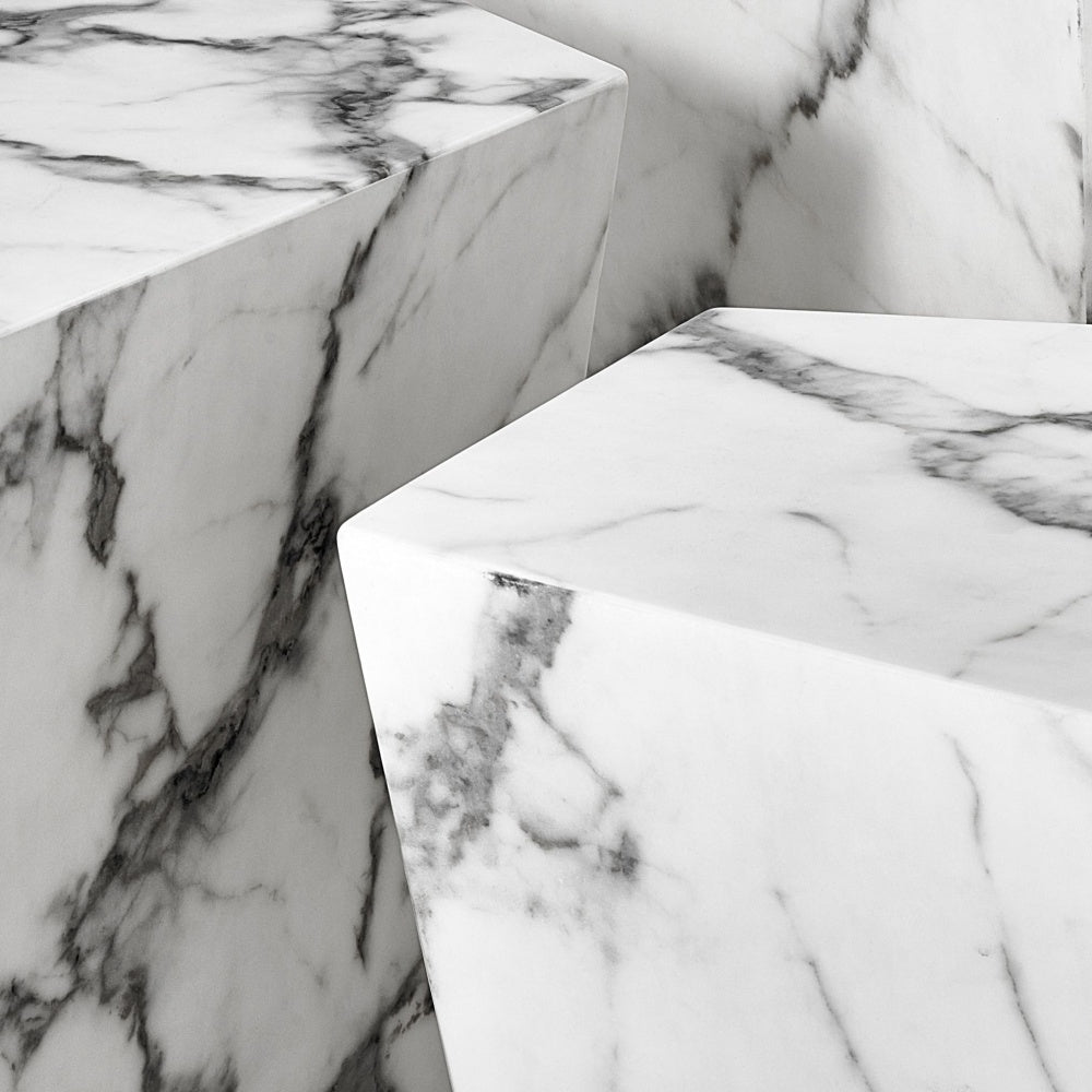 coffee table eichholtz prudential set of 3 faux white marble