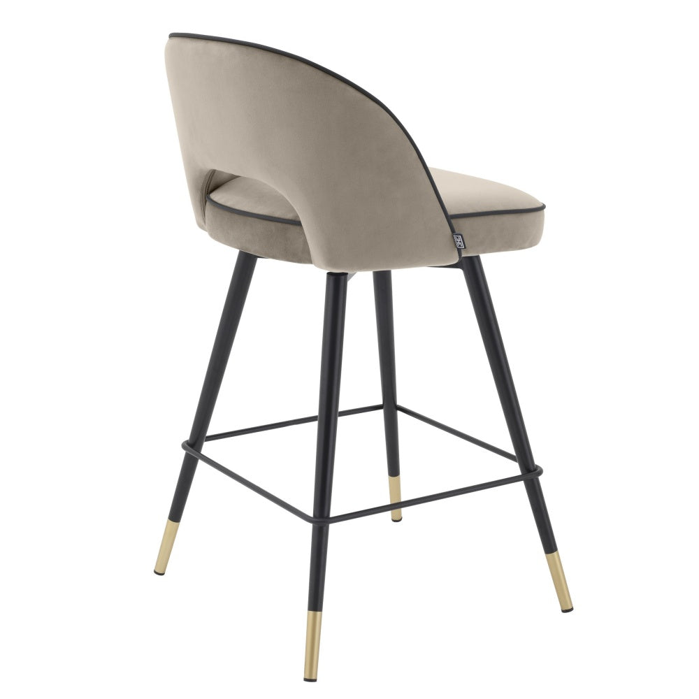 Eichholtz Counter stool Cliff savona greige velvet