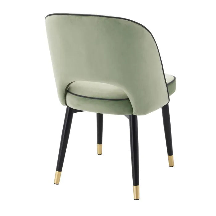 Eichholtz eetkamerstoel Cliff set of 2 pistache groen velvet