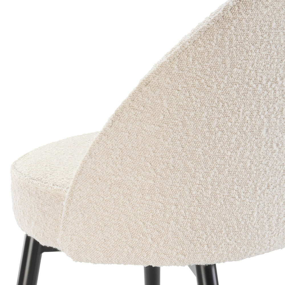Chaise de salle à manger Eichholtz Cooper bouclé crème
