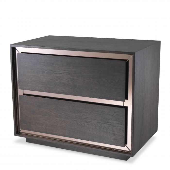 bedside table bijzettafel nachtkastje eichholtz cabas mokka brons
