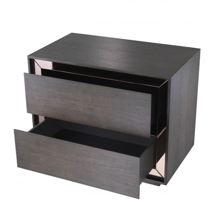 bedside table bijzettafel nachtkastje eichholtz cabas mokka brons