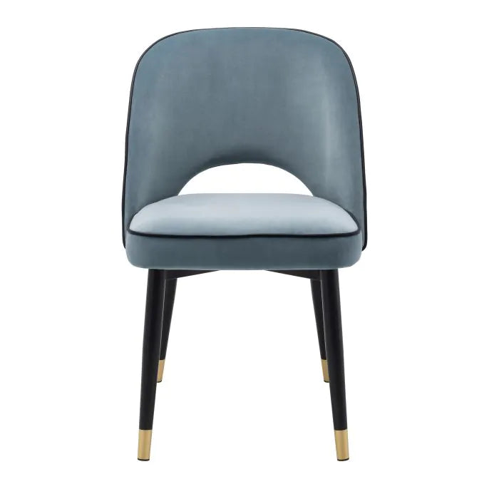 Eichholtz eetkamerstoel Cliff blauw velvet