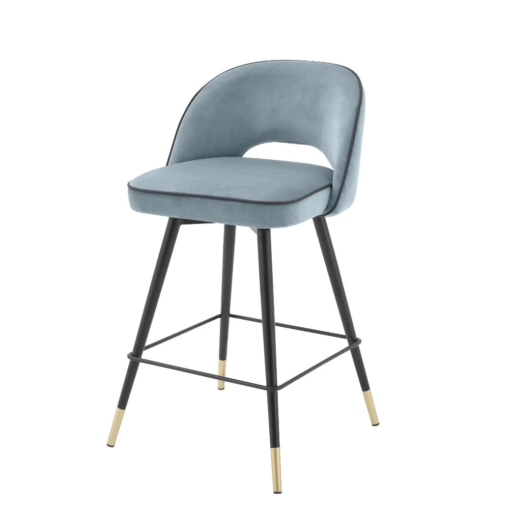 Eichholtz Counter Hocker Cliff Savona blau Samt