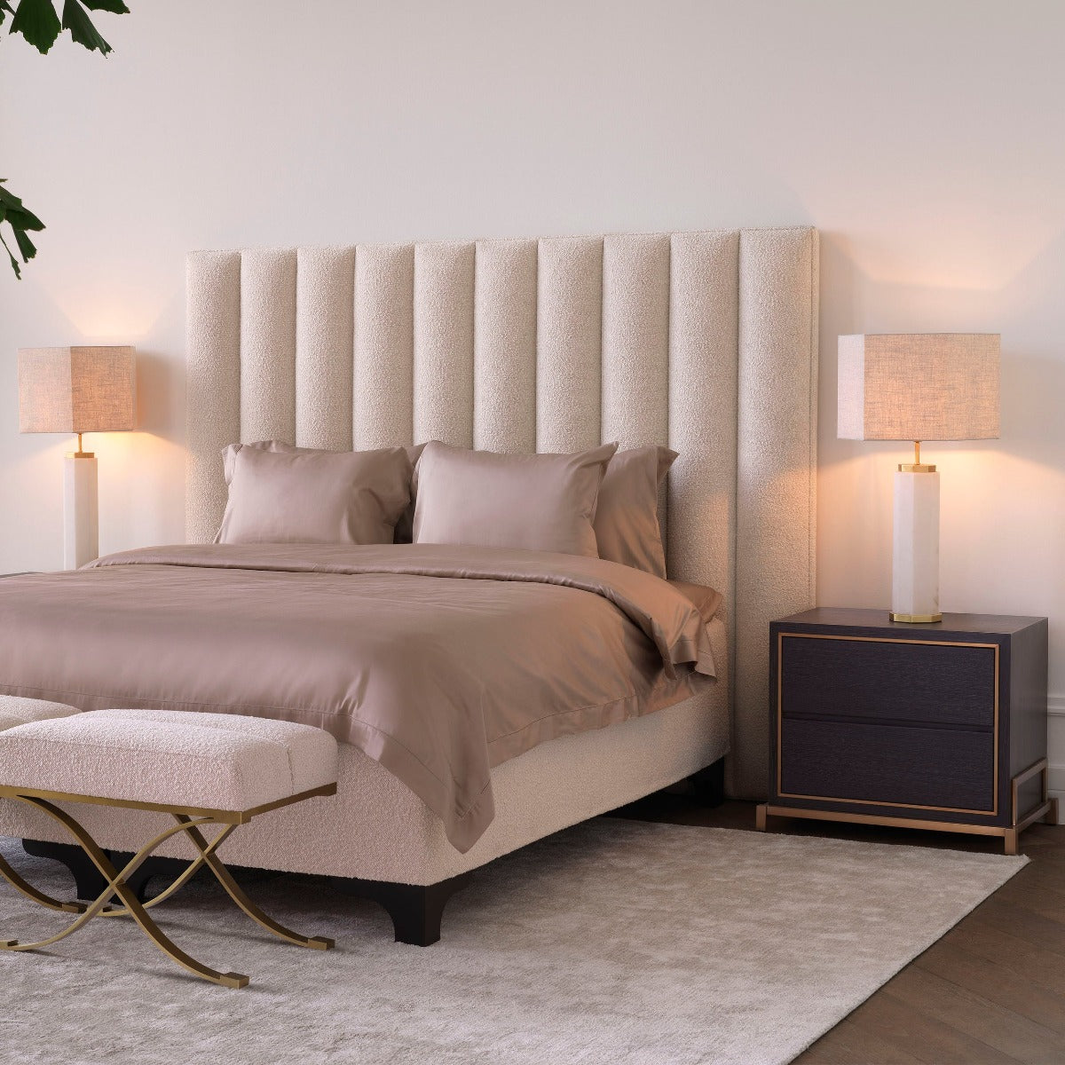 bedside table nachtkastje eichholtz hazel zwart goud