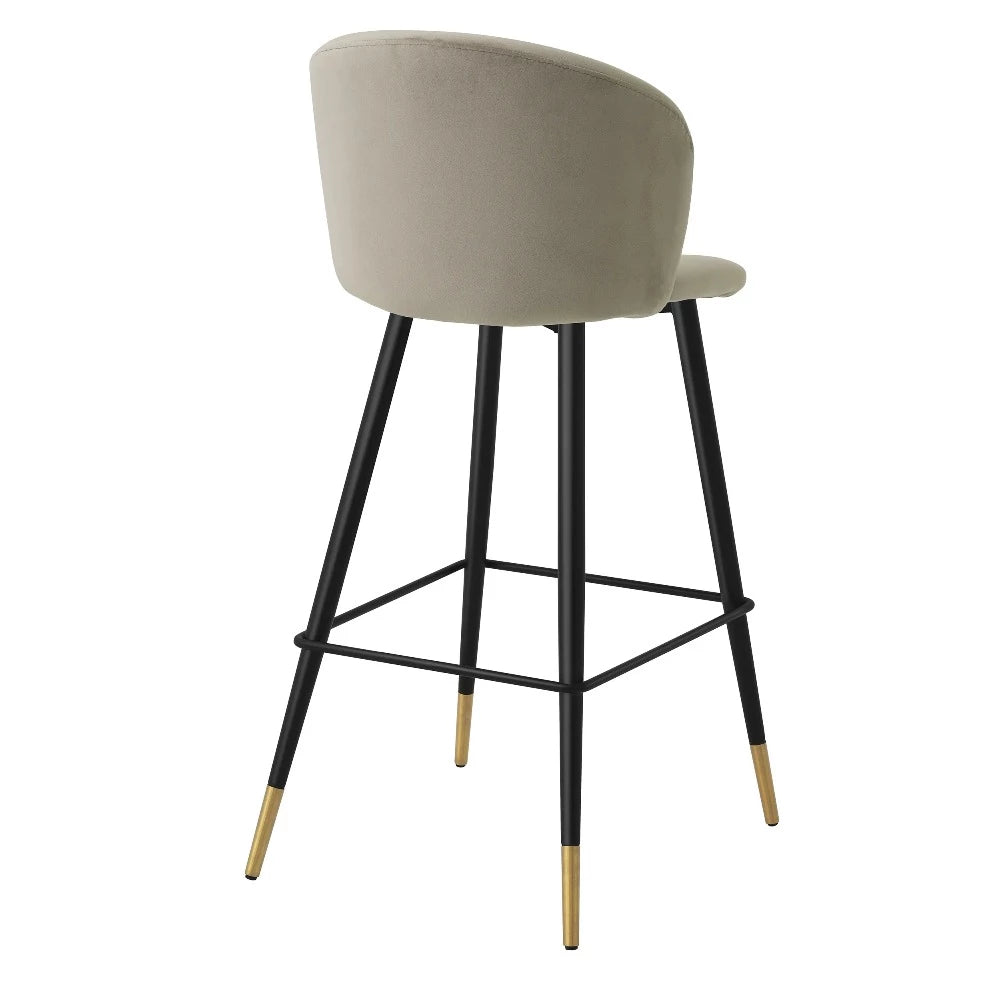 bar stool barkruk eichholtz volante beige velvet