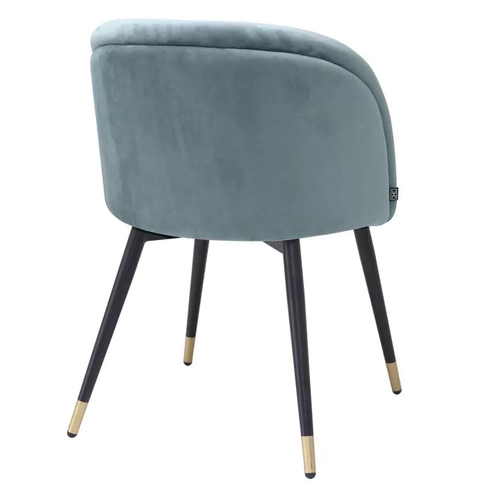 Eichholtz Esszimmerstuhl Chloé blau Samt