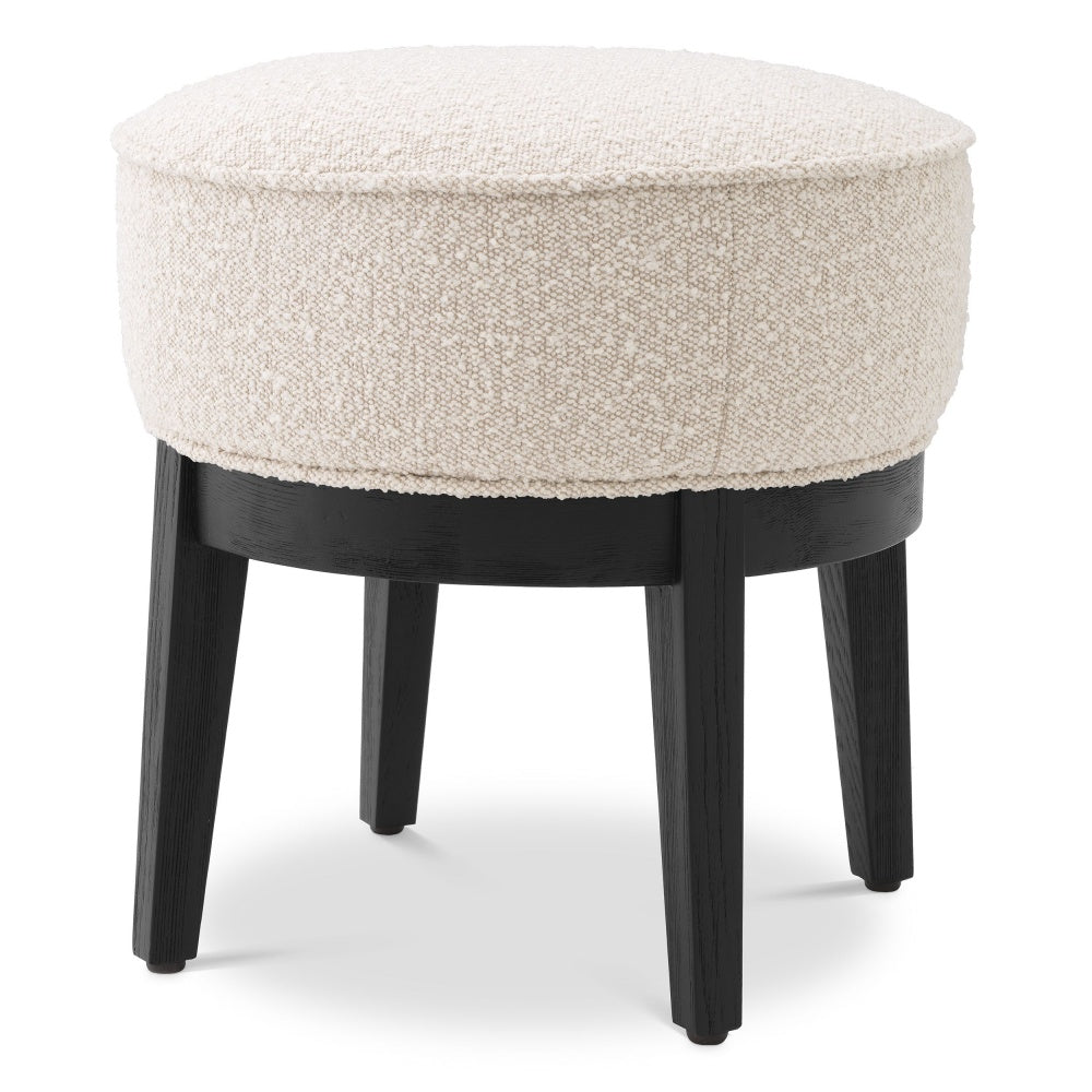 Stool Eichholtz Jarrett Bouclé cream