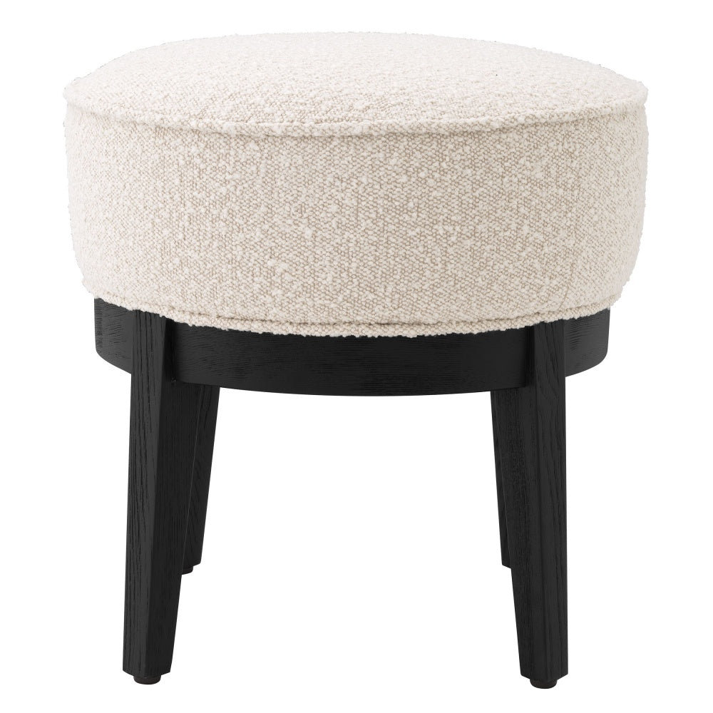 Stool Eichholtz Jarrett Bouclé cream