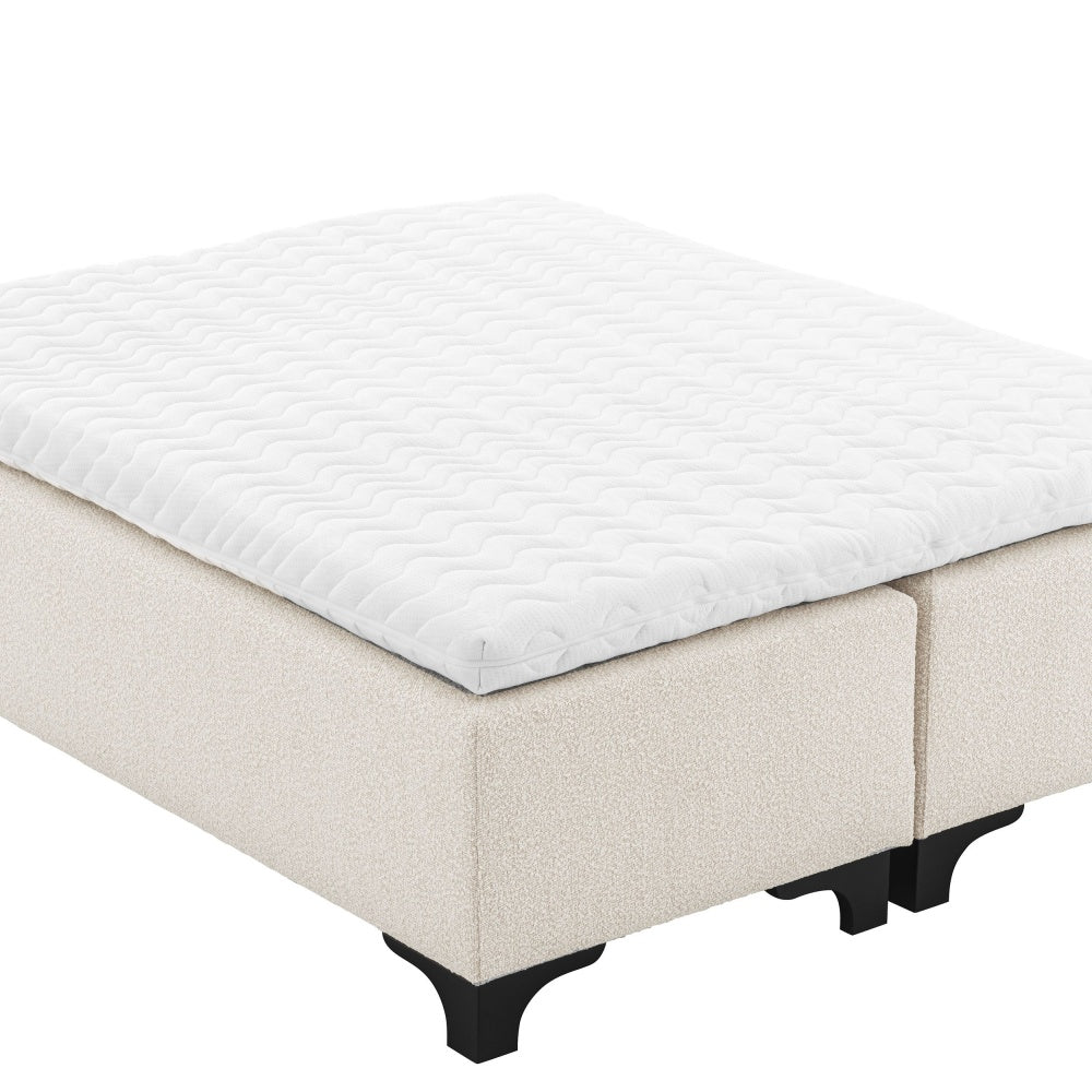 Eichholtz box spring Bed set Mavone Bouclé cream