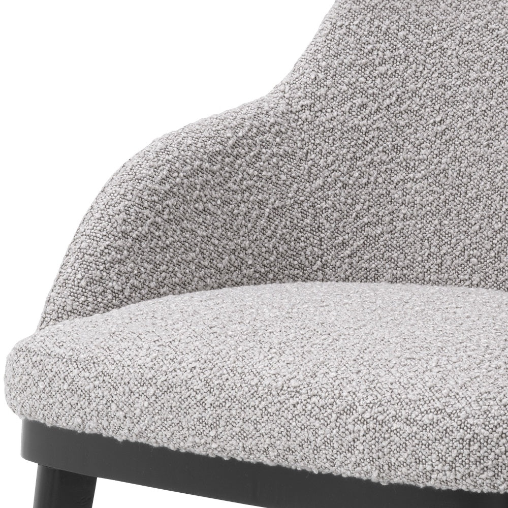 Dining chair Eichholtz Costa bouclé grey