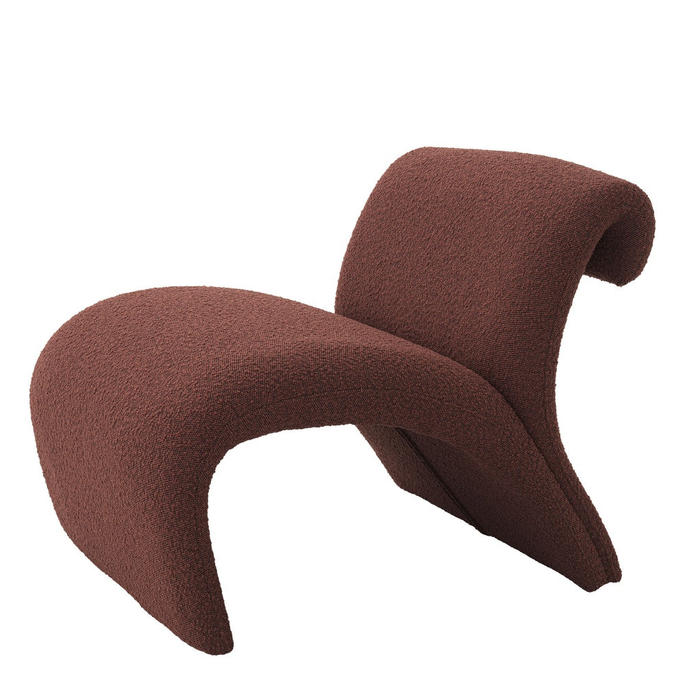 Eichholtz armchair Vignola Bouclé bordeaux