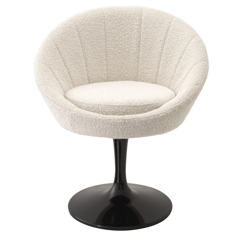 dining chair Eichholtz O'Neill boucle swivel black