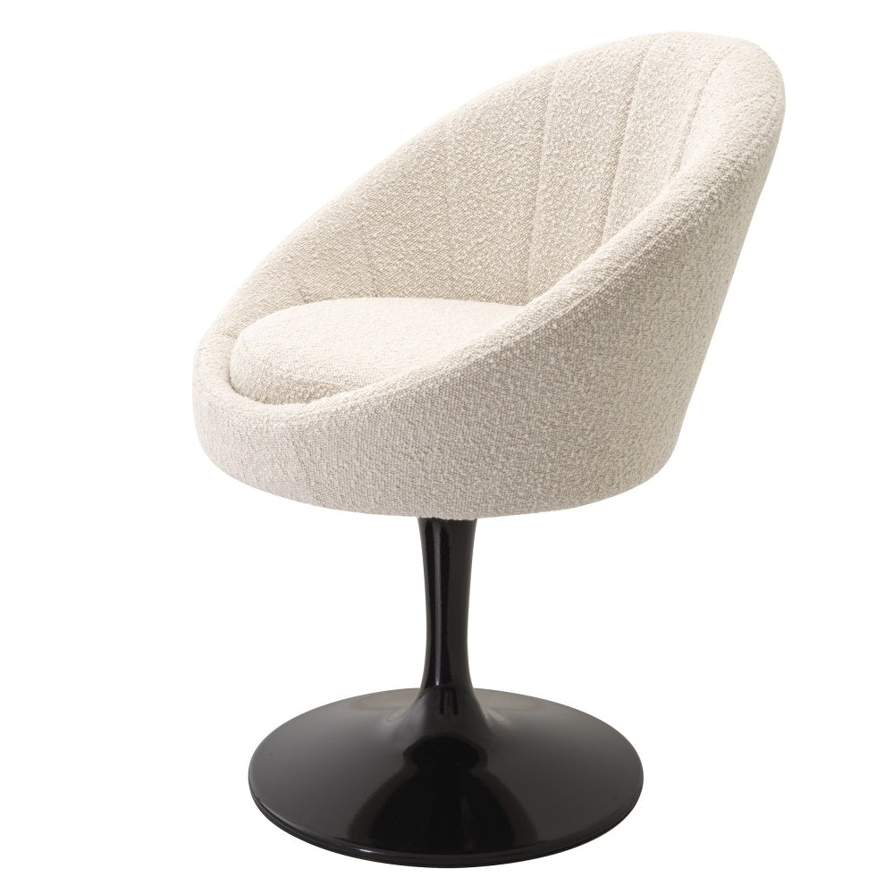 dining chair Eichholtz O'Neill boucle swivel black