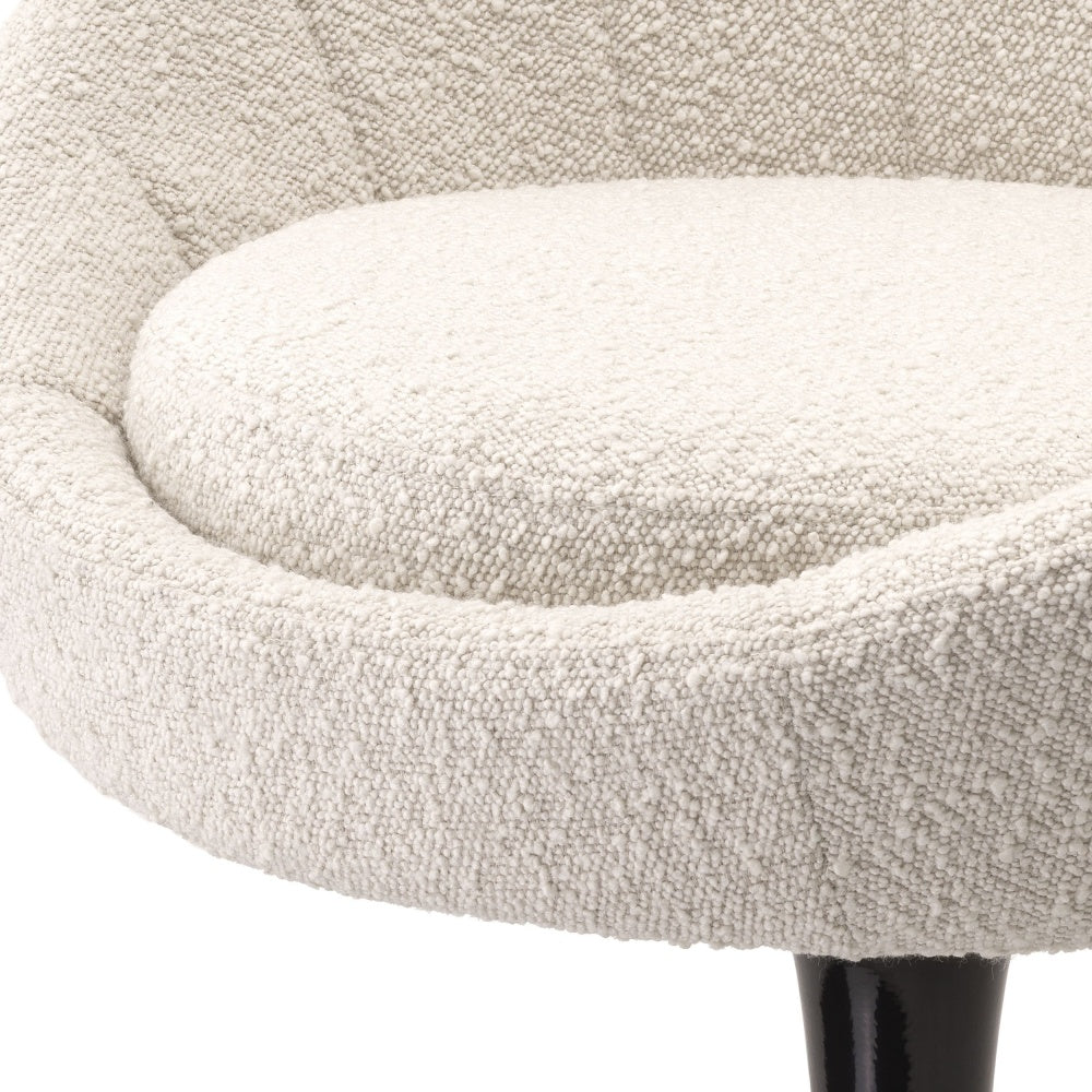 dining chair Eichholtz O'Neill boucle swivel black
