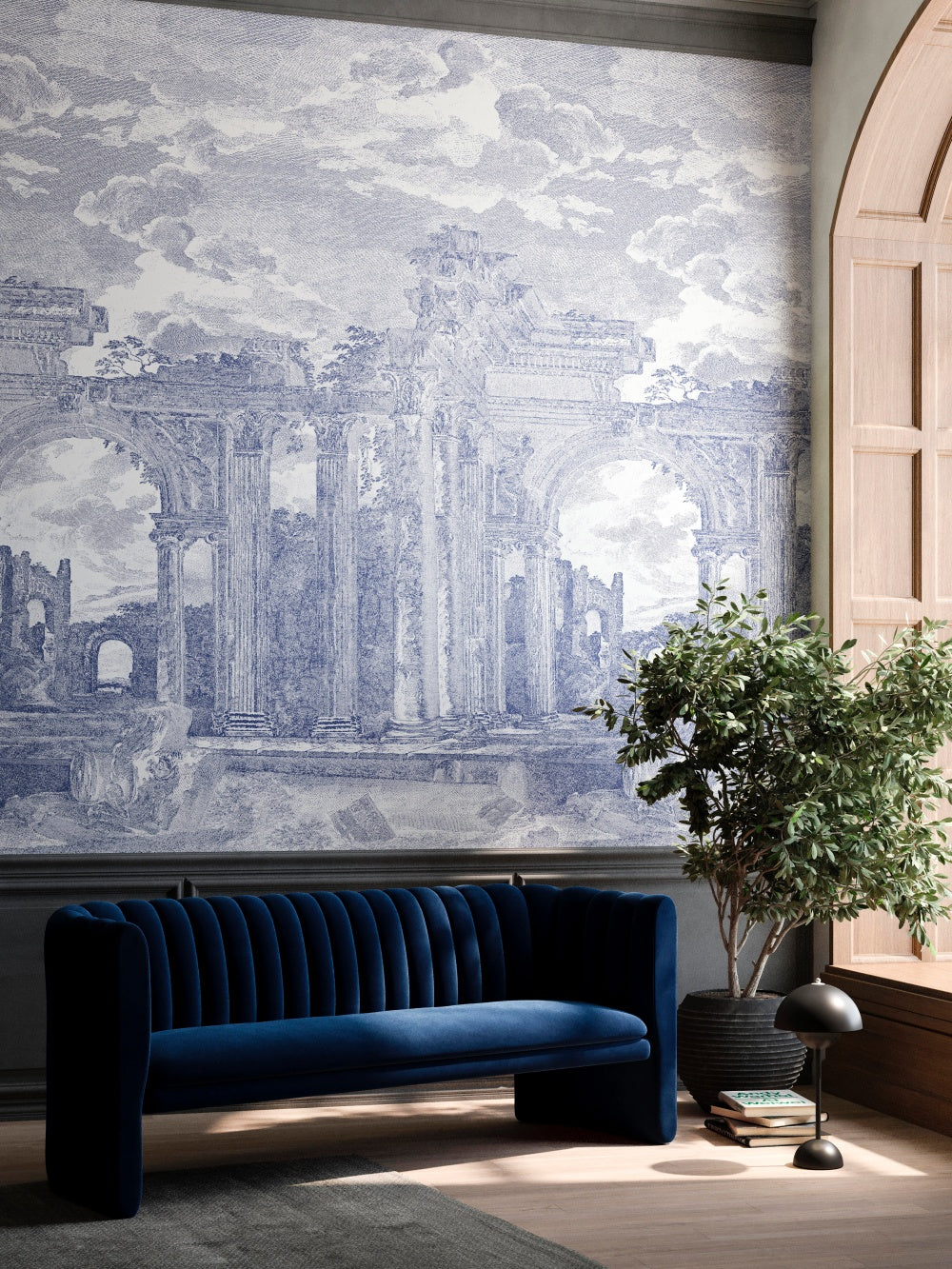 Arte Behang Sculptura Rovine 42561 denim blue