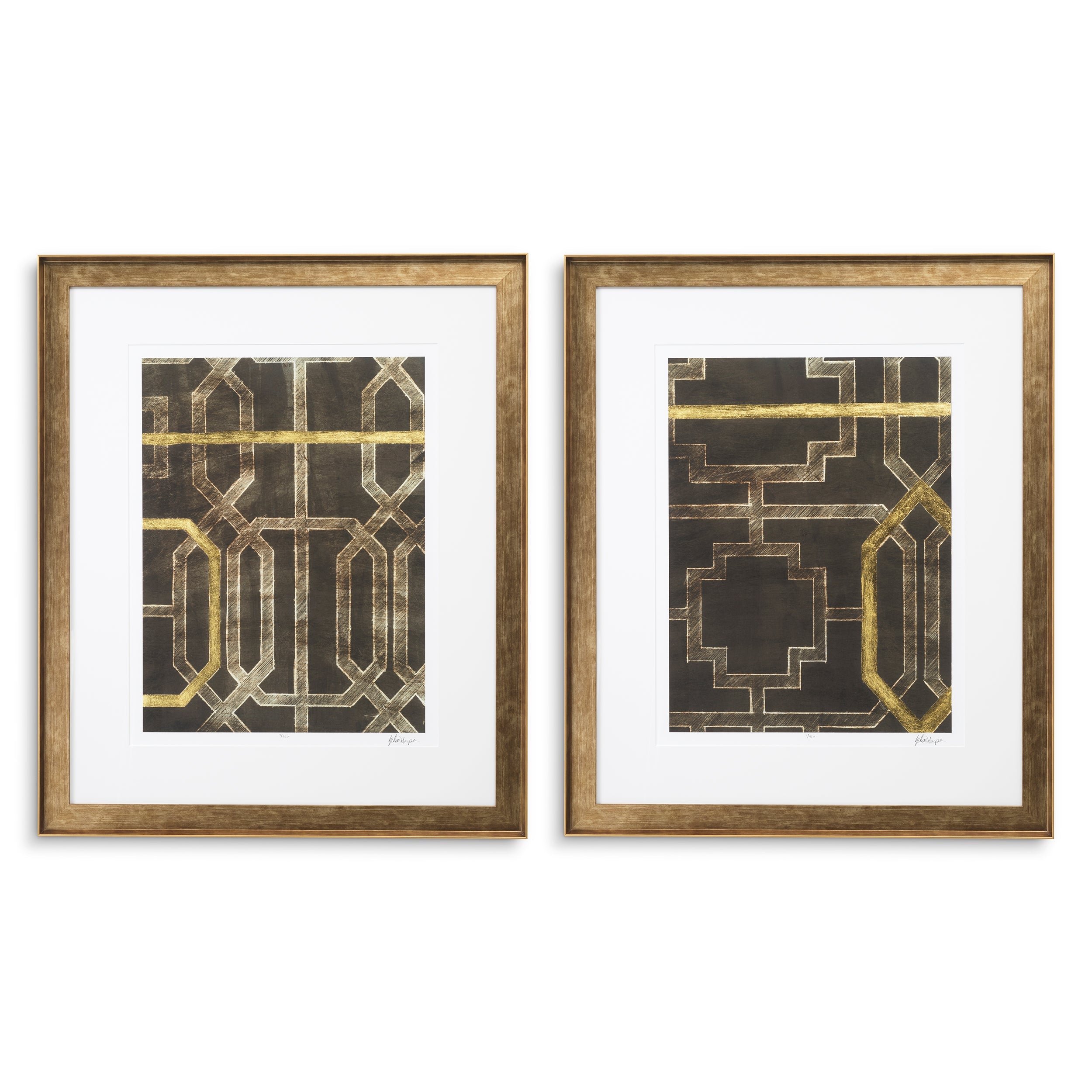 Print Trellis Pattern by Ethan Harper II set of 2-1