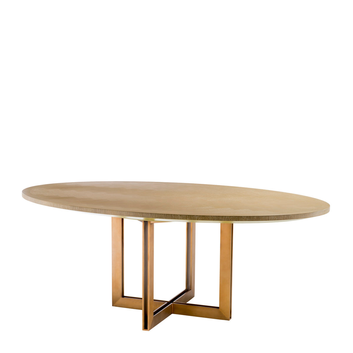 Dining table Eichholtz Melchior oval Washed oak eetkamertafel visgraat
