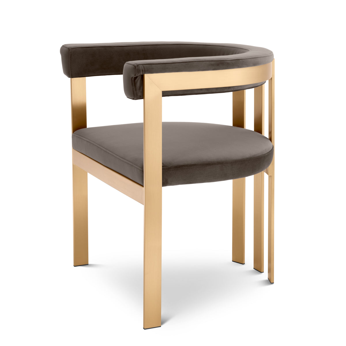Dining chair Eichholtz Clubhouse grey velvet eetkamerstoel