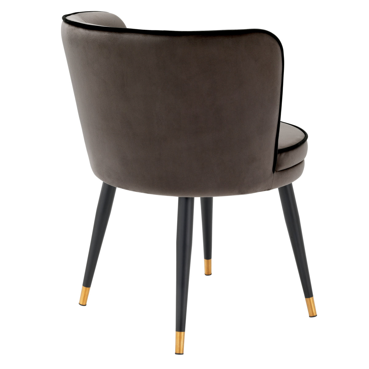 Swivel dining chair Eichholtz Grenada grey velvet draaibare eetkamerstoel
