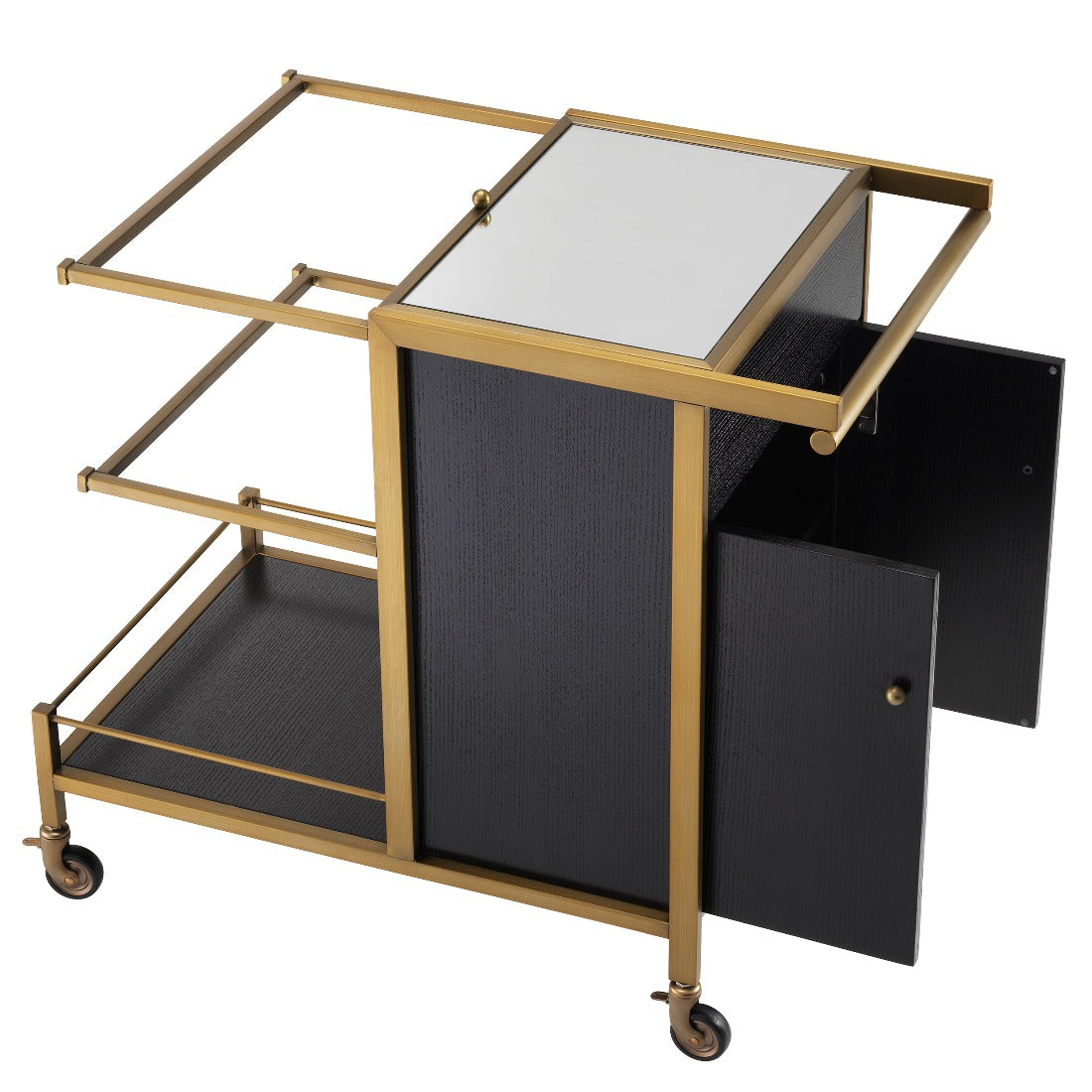 Trolley Eichholtz Eiffel brushed brass barcart