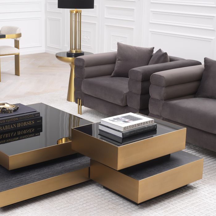 Eichholtz Sessel York Samt grau