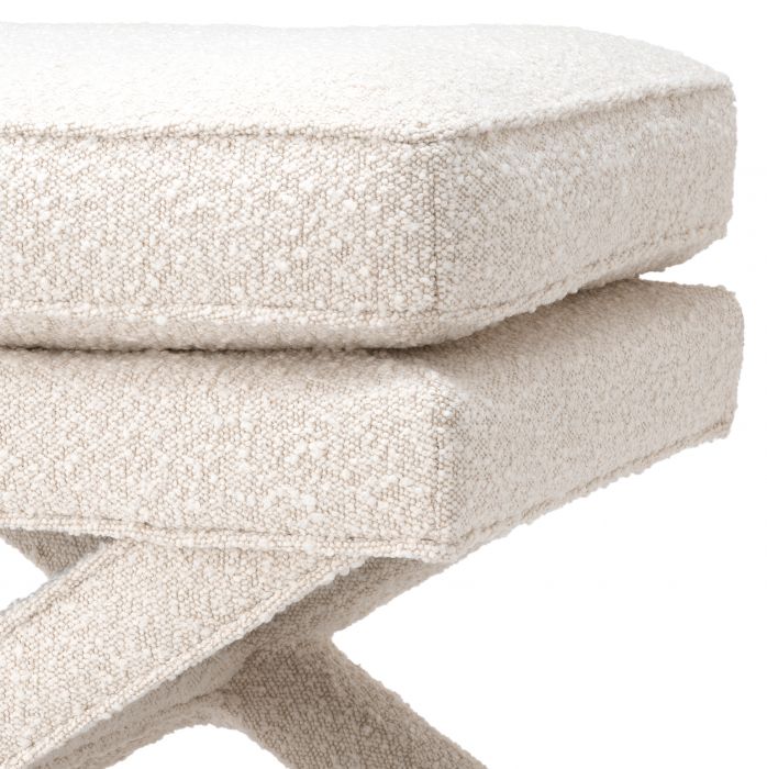 Stool Eichholtz Poef Bouclé cream