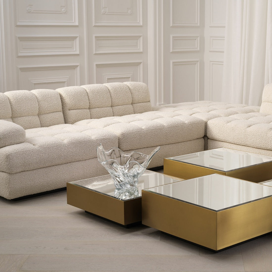 Sofa Eichholtz Dean middle Bouclé crème