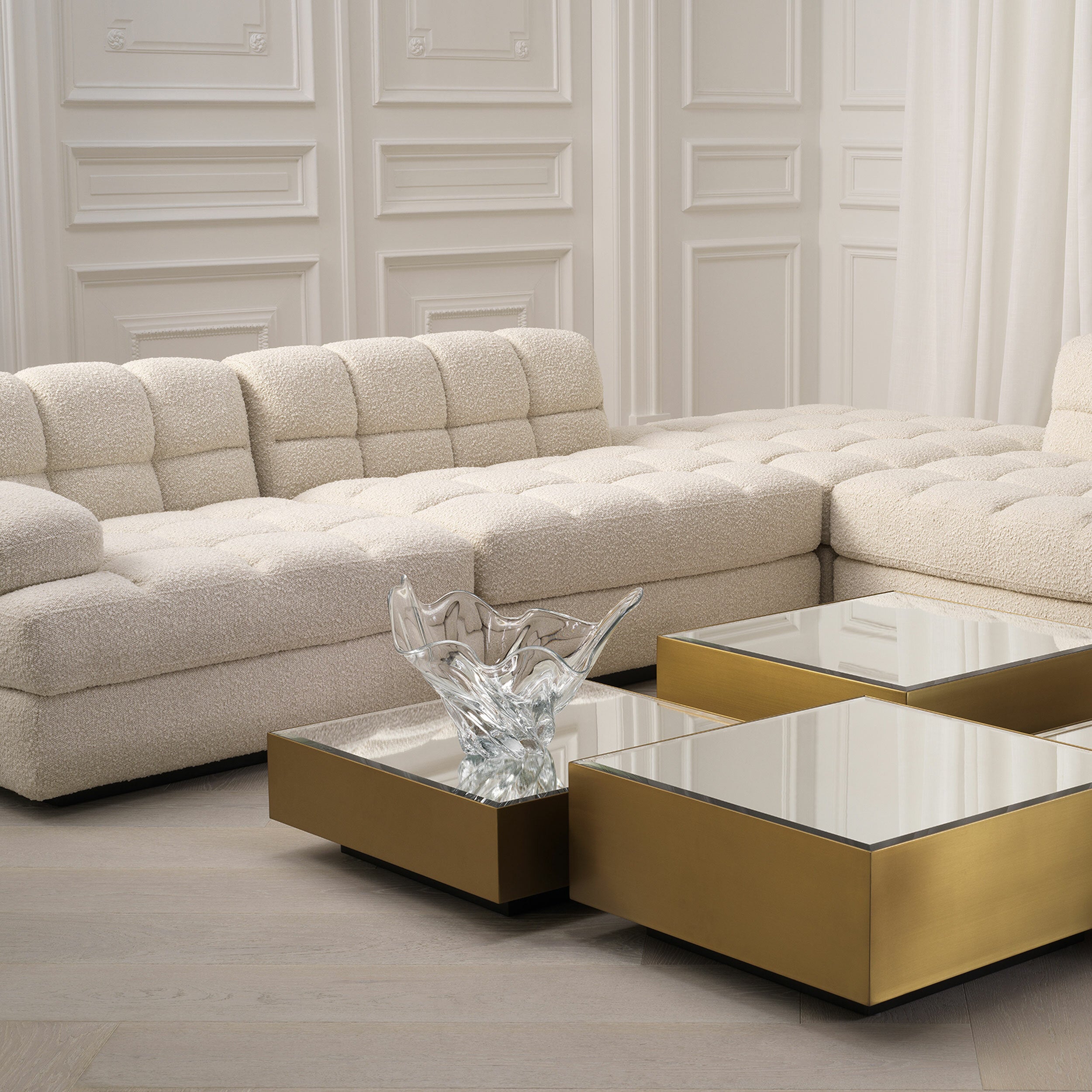 Sofa Eichholtz Dean rechts Bouclé crème