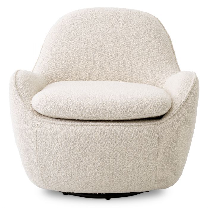 Chaise pivotante Eichholtz Cupido bouclé crème