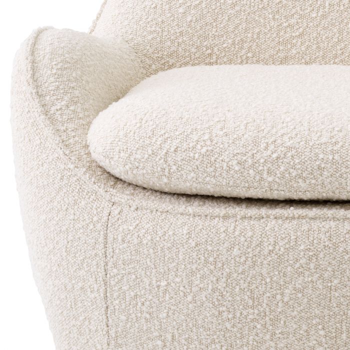 Chaise pivotante Eichholtz Cupido bouclé crème