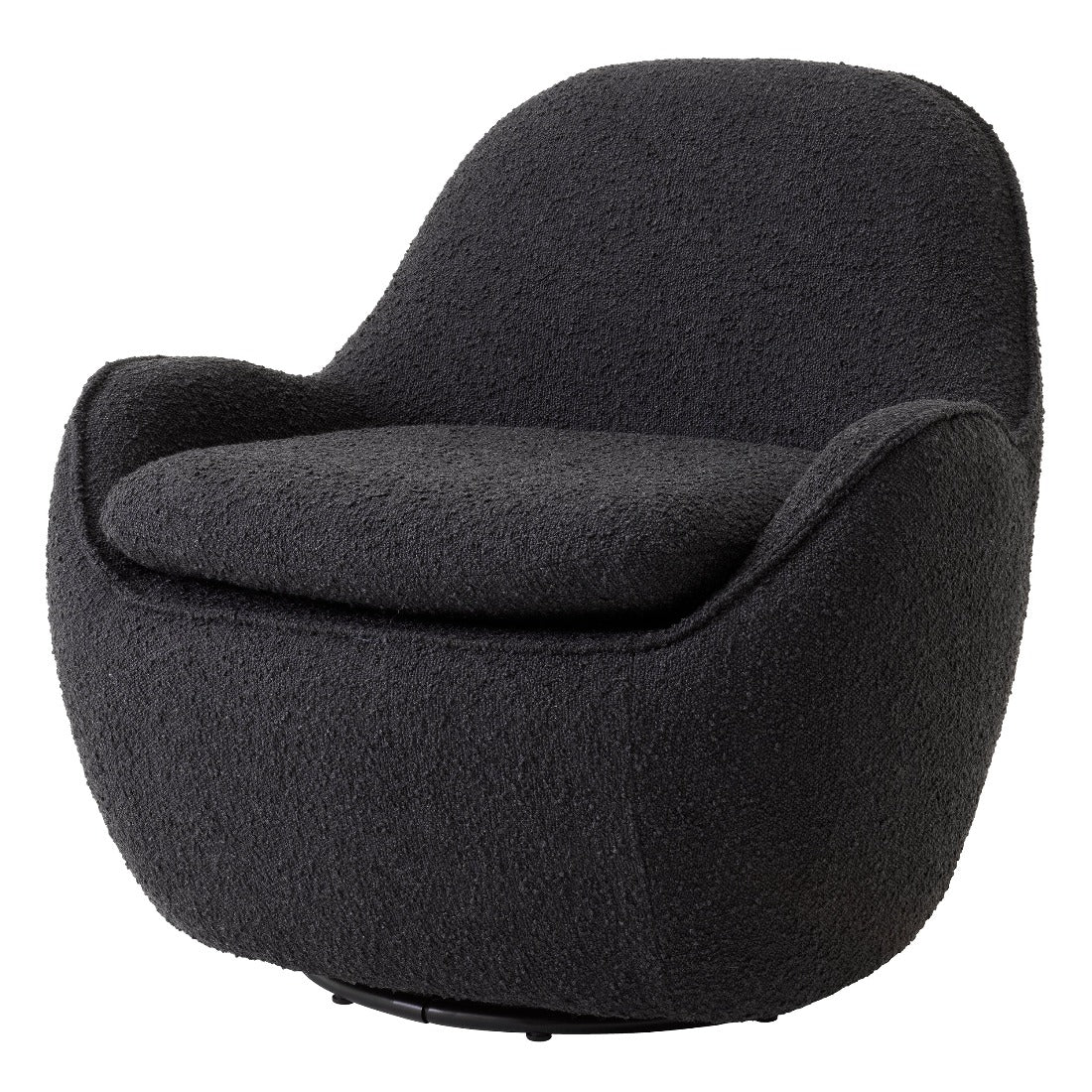 Drehstuhl Eichholtz Cupido Bouclé schwarz