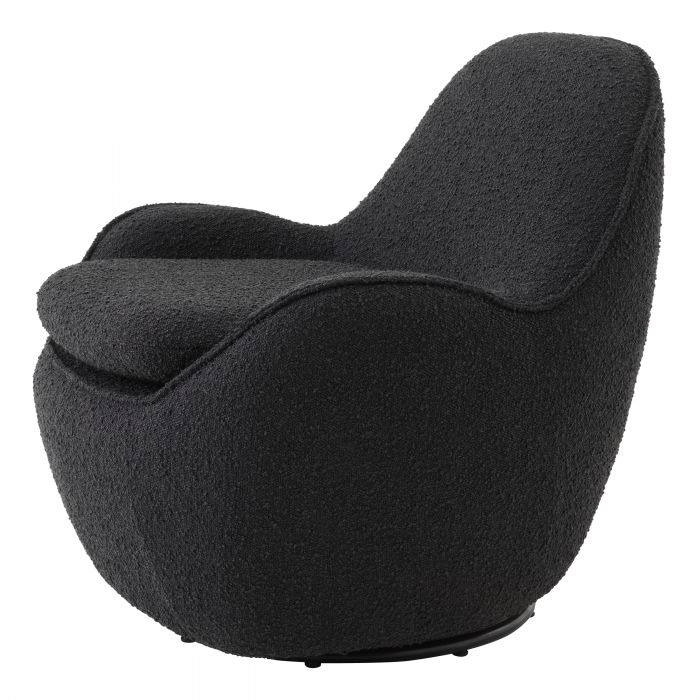 Drehstuhl Eichholtz Cupido Bouclé schwarz