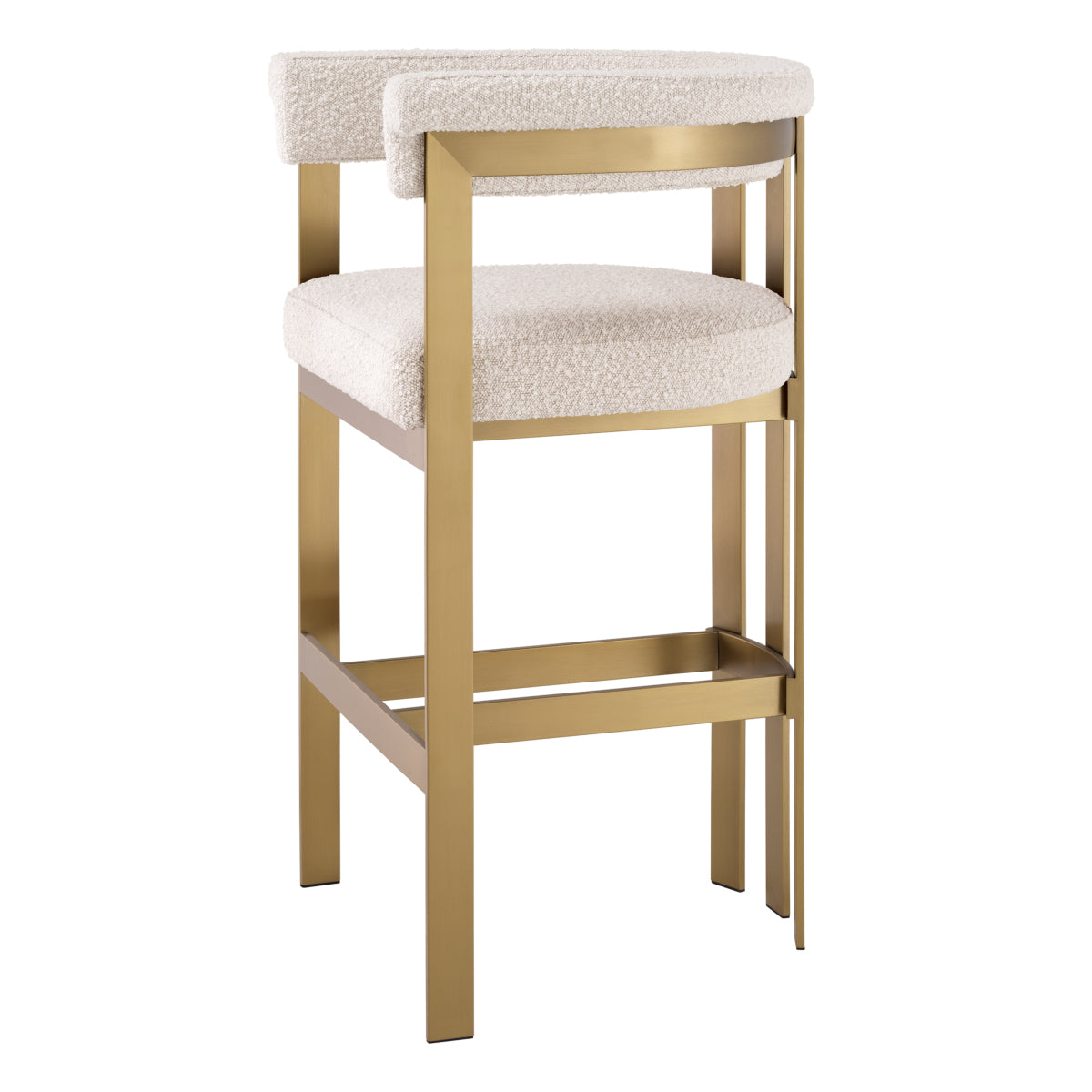 Bar stool Eichholtz Clubhouse bouclé cream