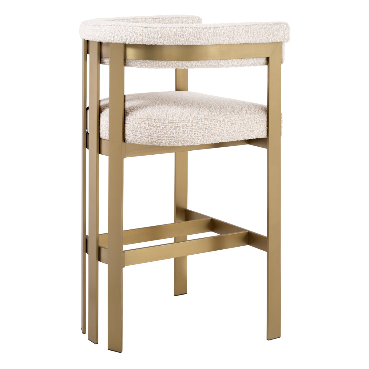 Bar stool Eichholtz Clubhouse bouclé cream