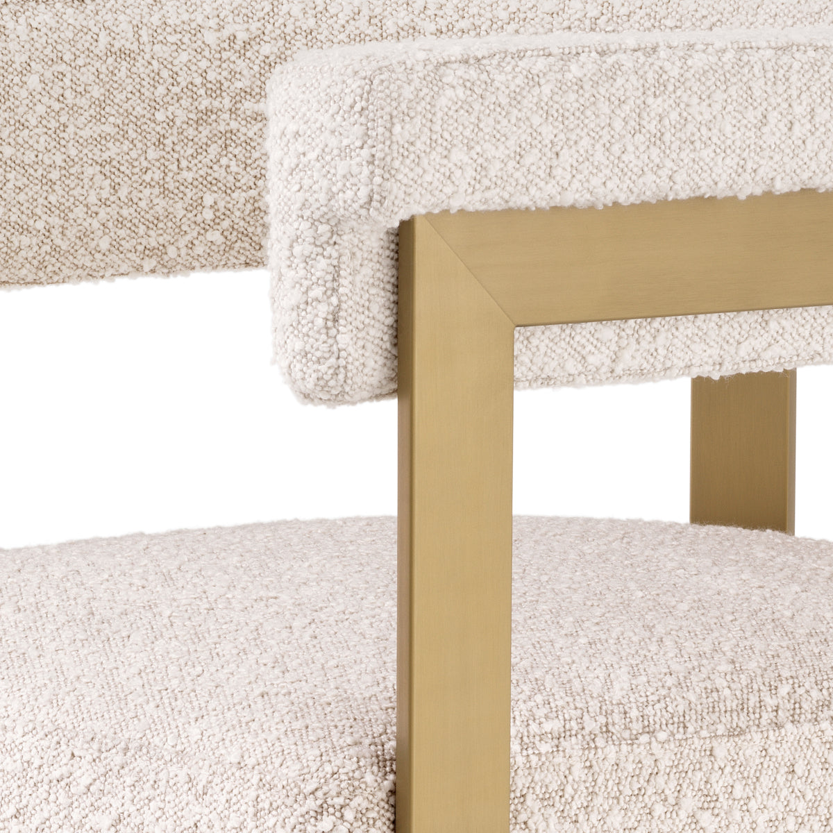 Bar stool Eichholtz Clubhouse bouclé cream