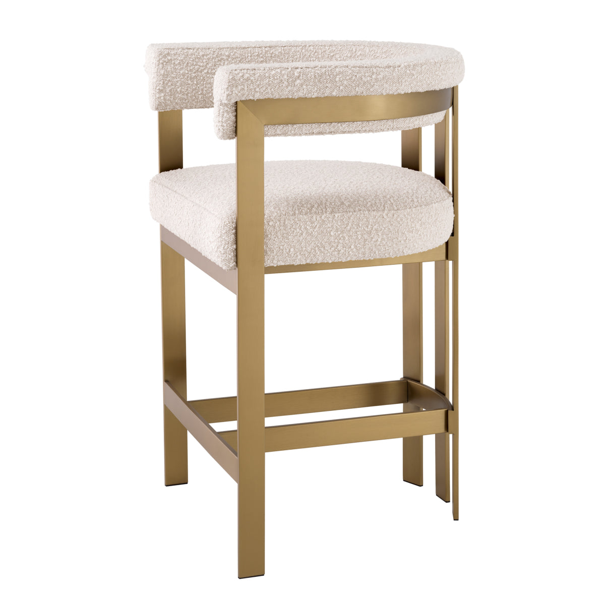 Counter stool Eichholtz Clubhouse bouclé cream