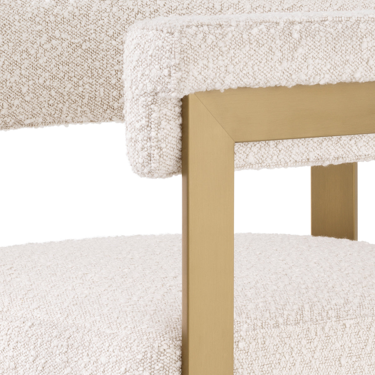 Counter stool Eichholtz Clubhouse bouclé cream