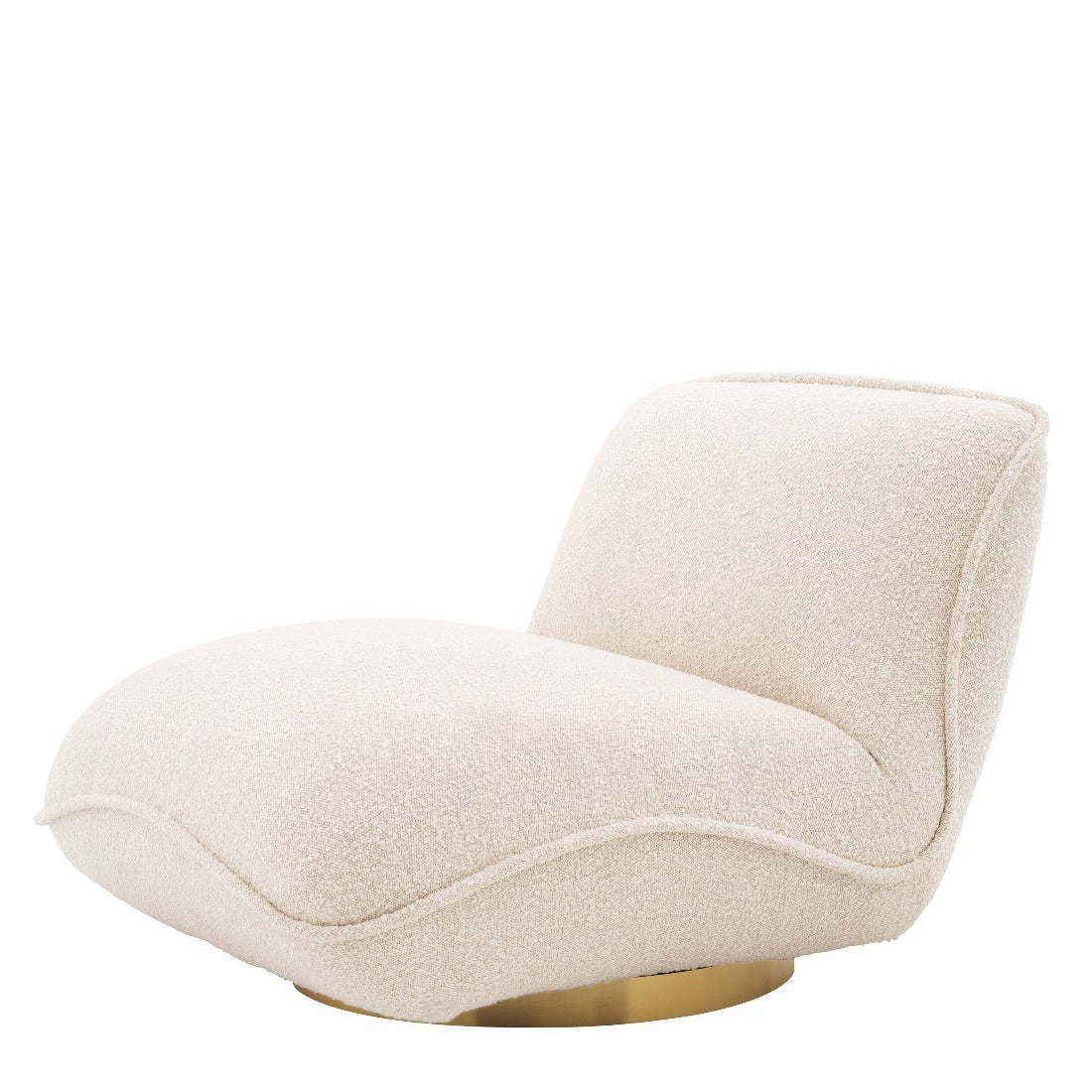 Chaise pivotante Eichholtz Relax bouclé crème