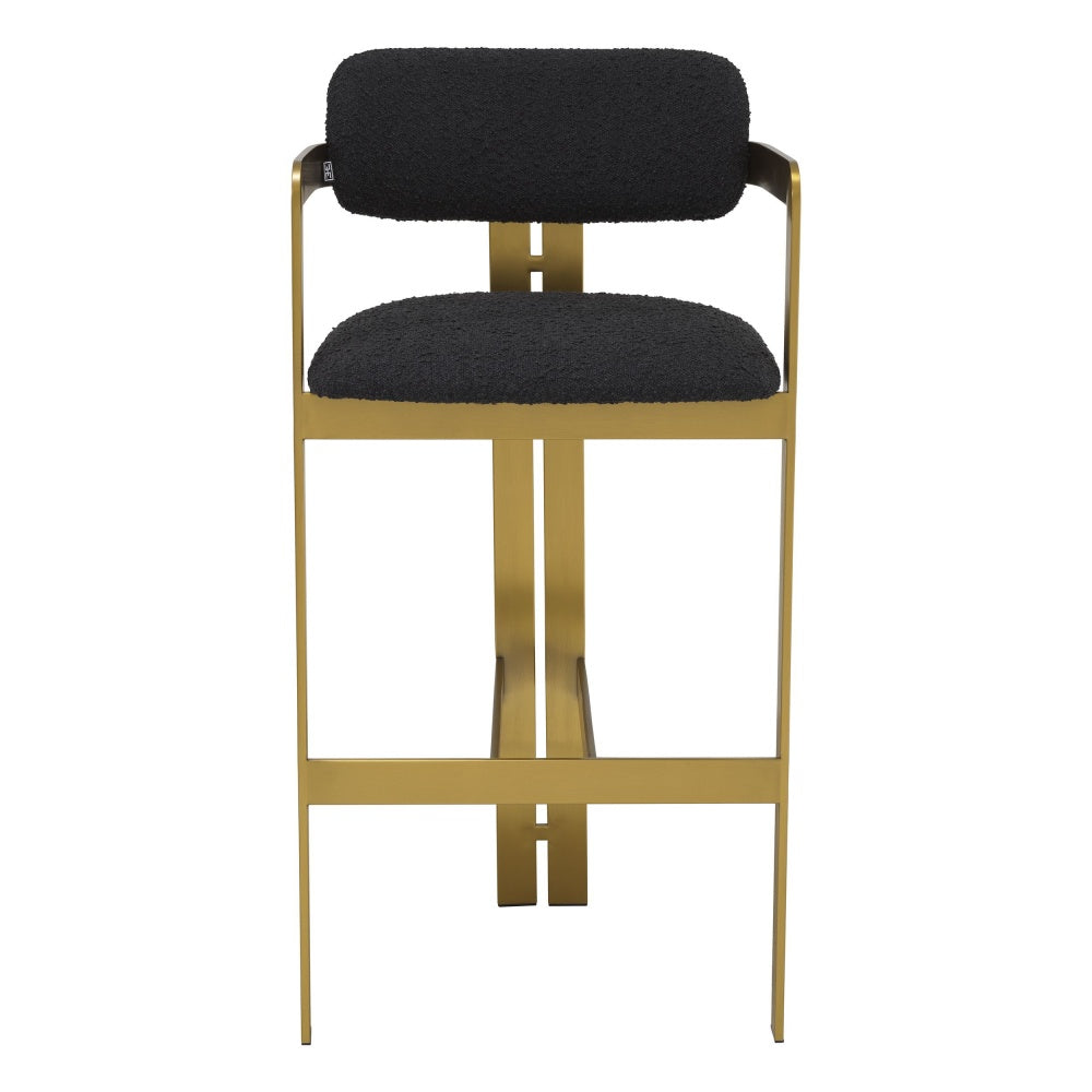 bar stool eichholtz donato brushed brass finish