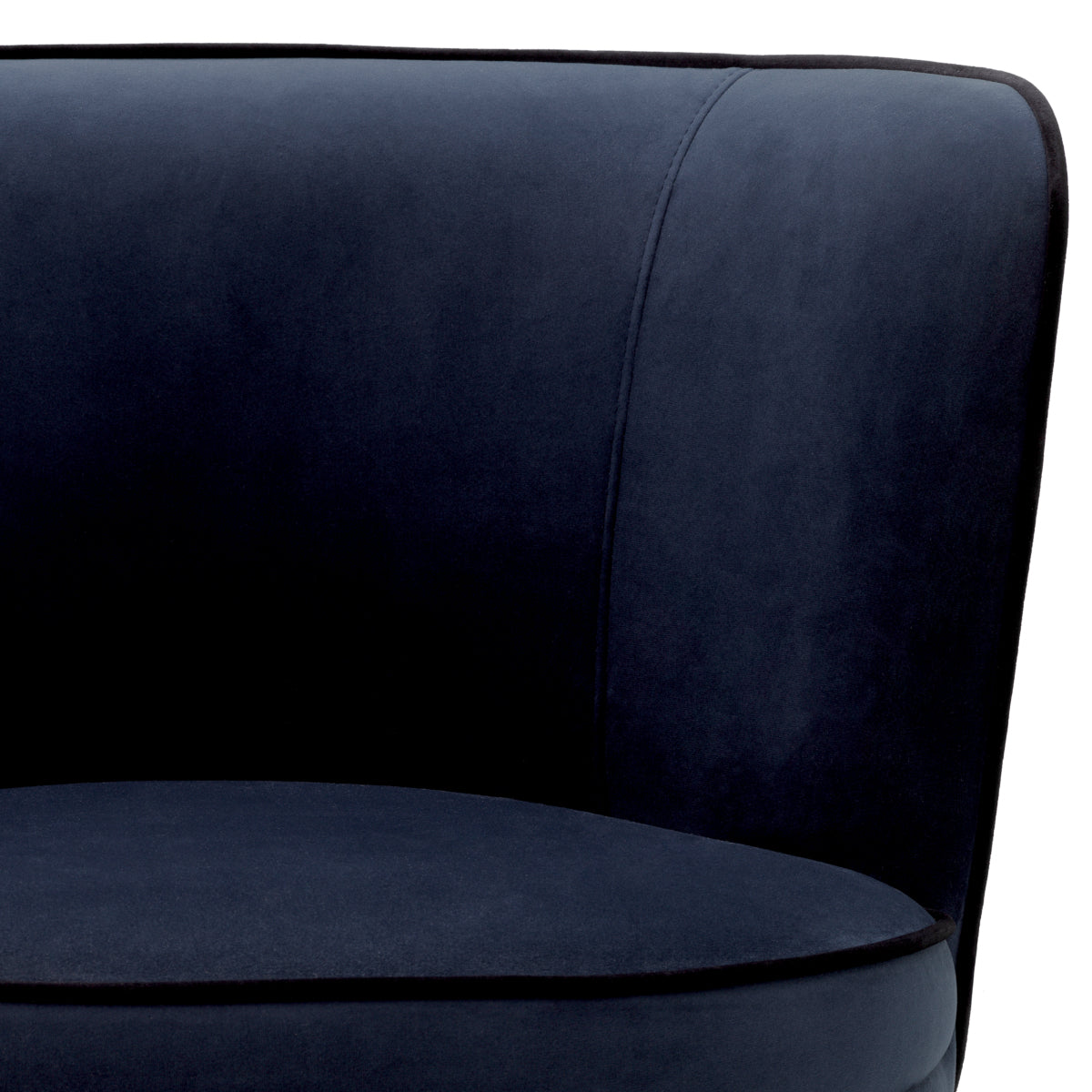 Swivel dining chair Eichholtz Grenada midnight blue velvet draaibare eetkamerstoel