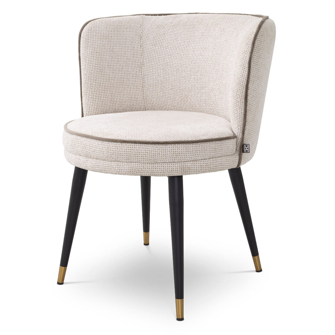Swivel dining chair Eichholtz Lyssa off-white draaibare eetkamerstoel