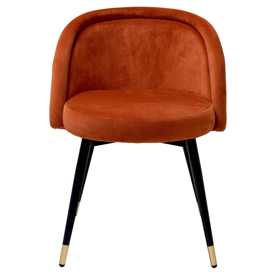 Dining chair Eichholtz Chloé orange velvet eetkamerstoel oranje