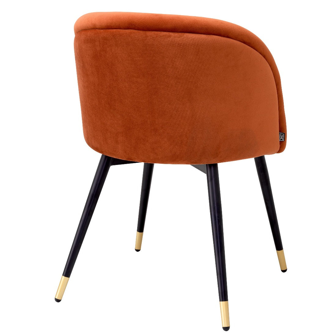 Dining chair Eichholtz Chloé orange velvet eetkamerstoel oranje
